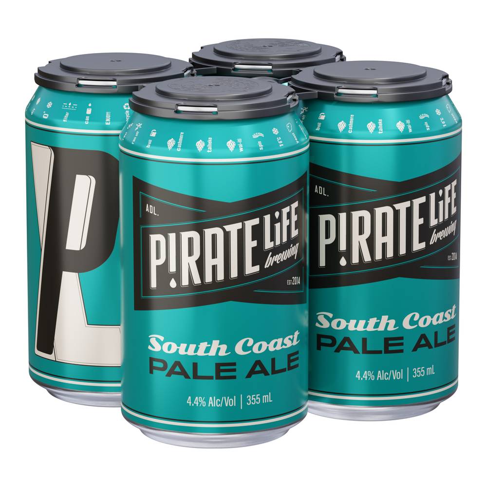 Pirate Life South Coast Pale Ale Can 355mL X 4 pack