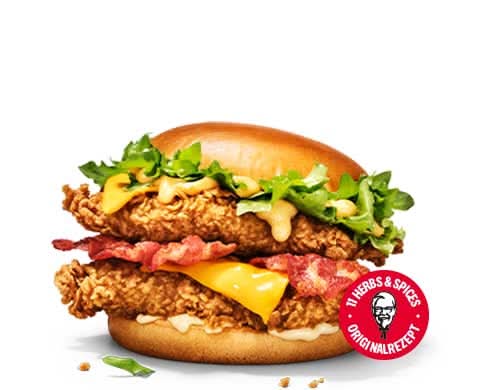 Double Cheese & Bacon Burger