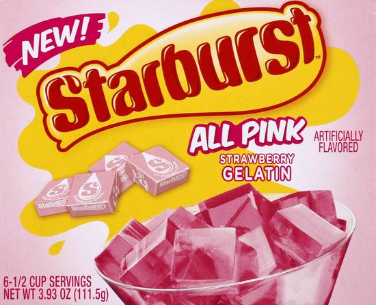 Starburst All Pink Strawberry Gelatin