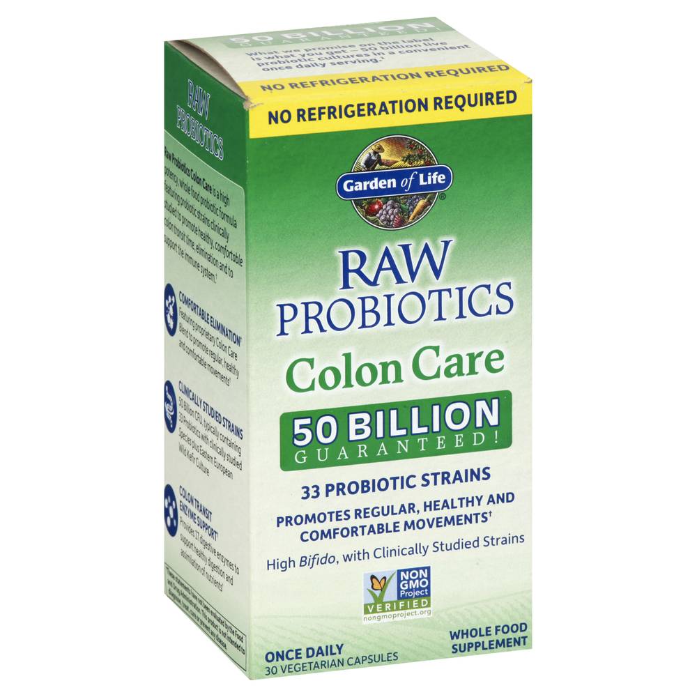 Garden of Life Raw Probiotics Colon Care Vegetarian Capsules (30 ct)