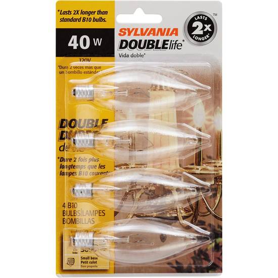 Sylvania 3000 Hour Bulb 40w B10 (4 units)