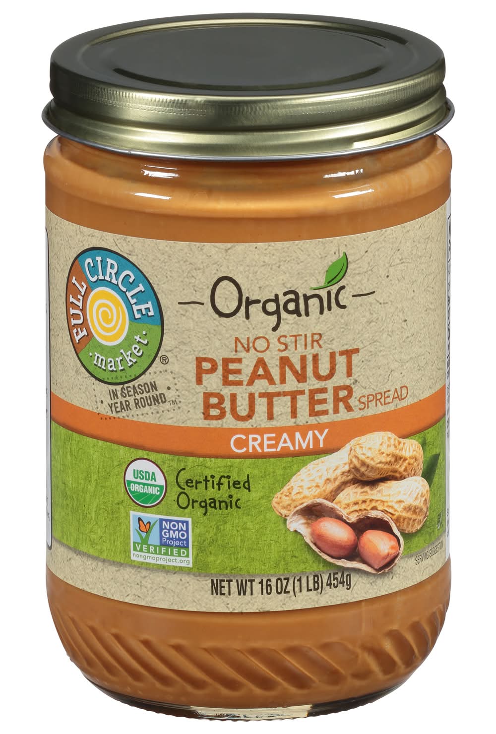 Full Circle Market Organic Creamy Peanut Butter Spread (16 oz)