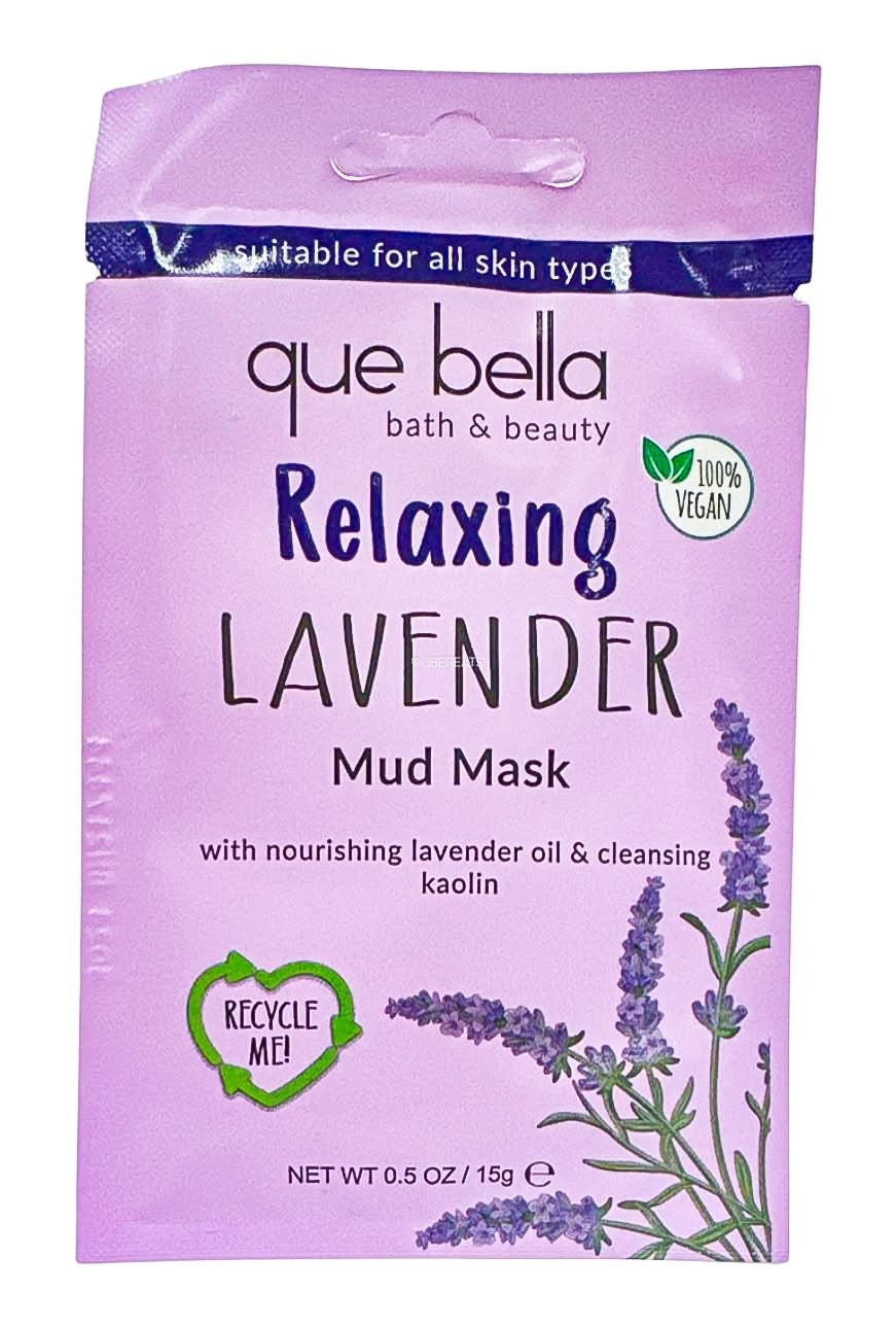 Que Bella Beauty Relaxing Mud Mask, Lavender (0.5 oz)