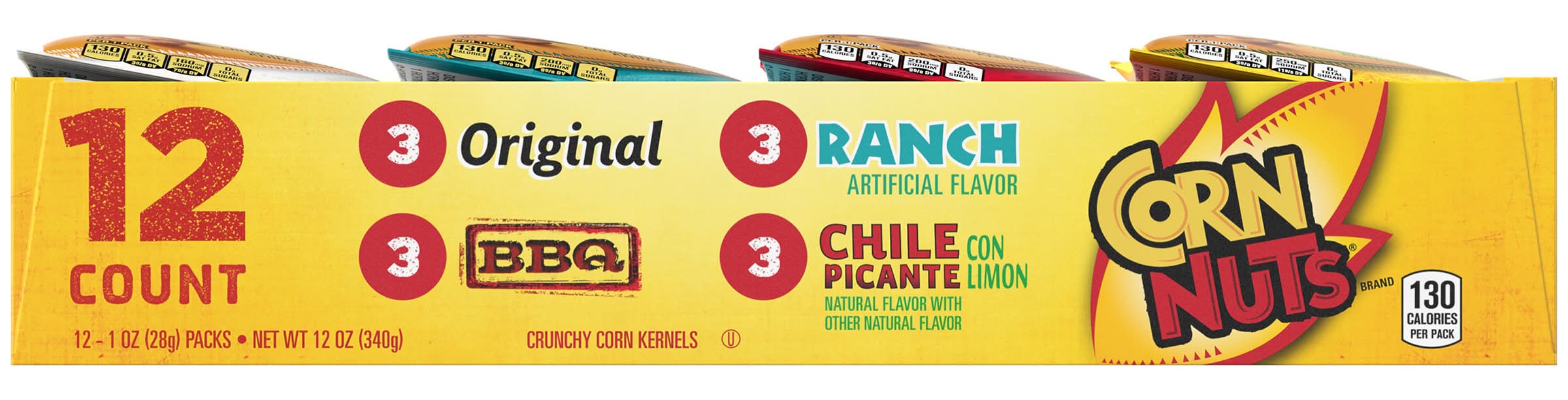 Corn Nuts Crunchy Corn Kernels, Assorted (12 oz, 12 ct)