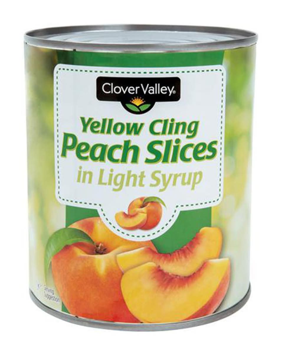Clover Valley Yellow Cling Peach Slices 29 Oz