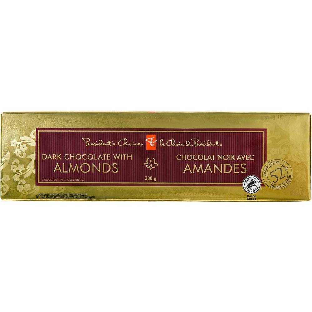 President's Choice Dark Chocolate With Almonds (300 g)