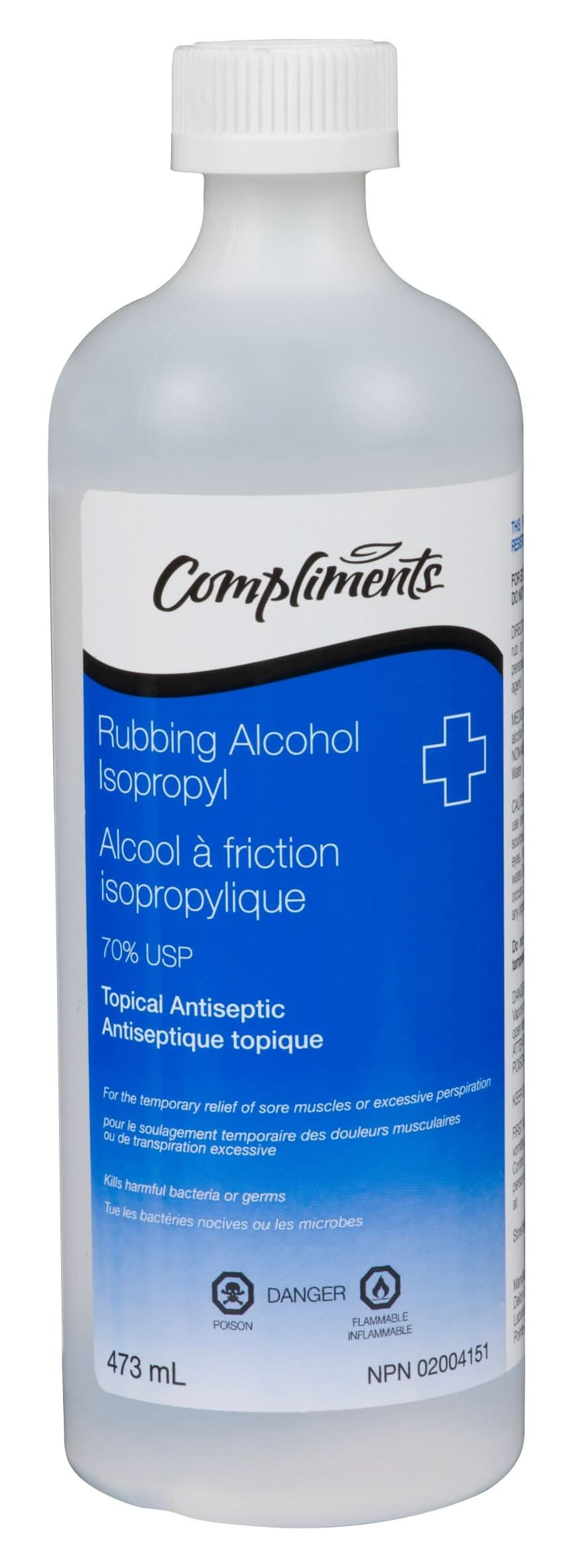 Compliments Rubbing Alcohol 70% Isopropyl (473 ml)