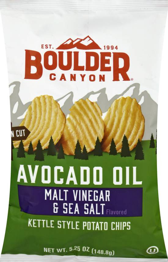 Boulder Canyon Avocado Oil Malt Vinegar & Sea Salt Chips (5.3 oz)