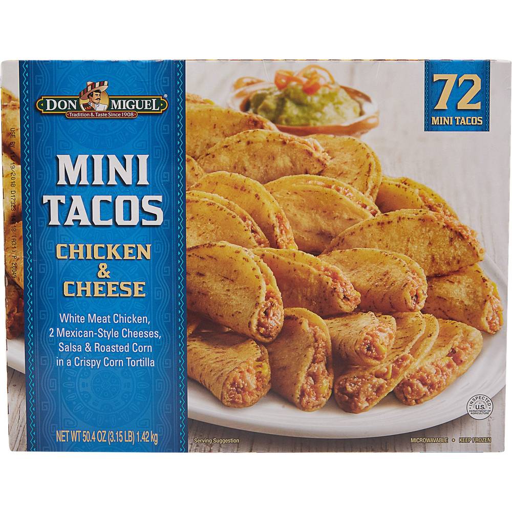 Don Miguel Mini Tacos, Chicken-Cheese (50.4 oz, 72 ct)