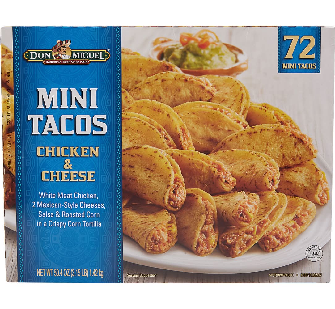 Don Miguel Mini Tacos, Chicken-Cheese (50.4 oz, 72 ct)