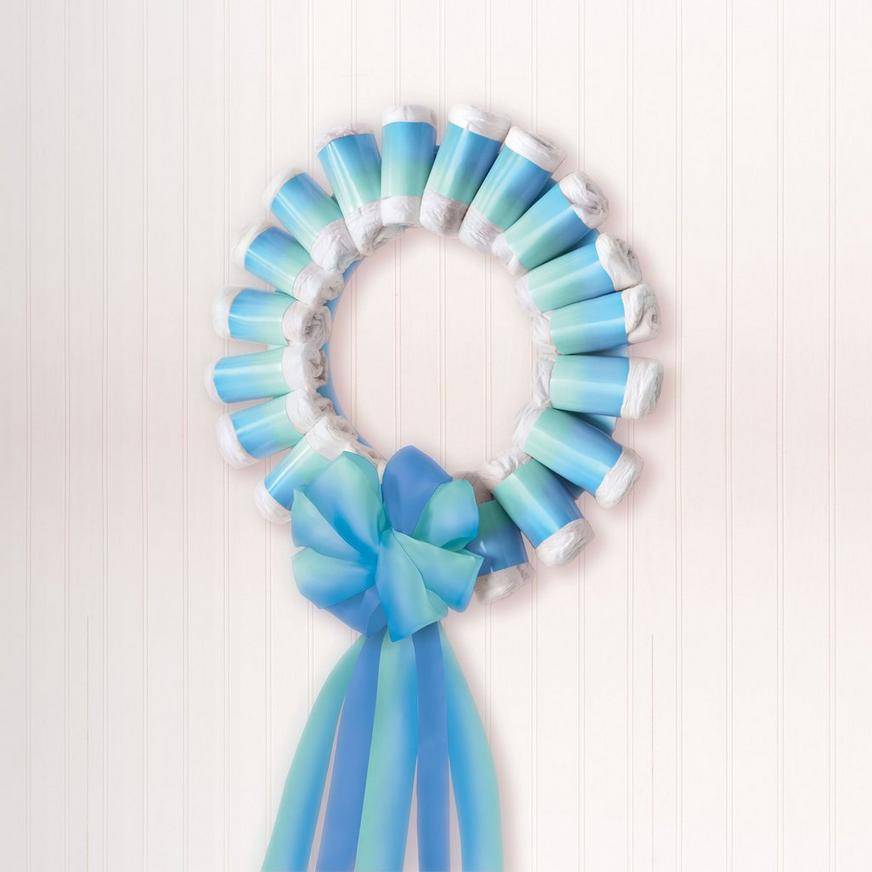 Oh Baby! Boy Baby Shower Diaper Wreath Kit, 85pc