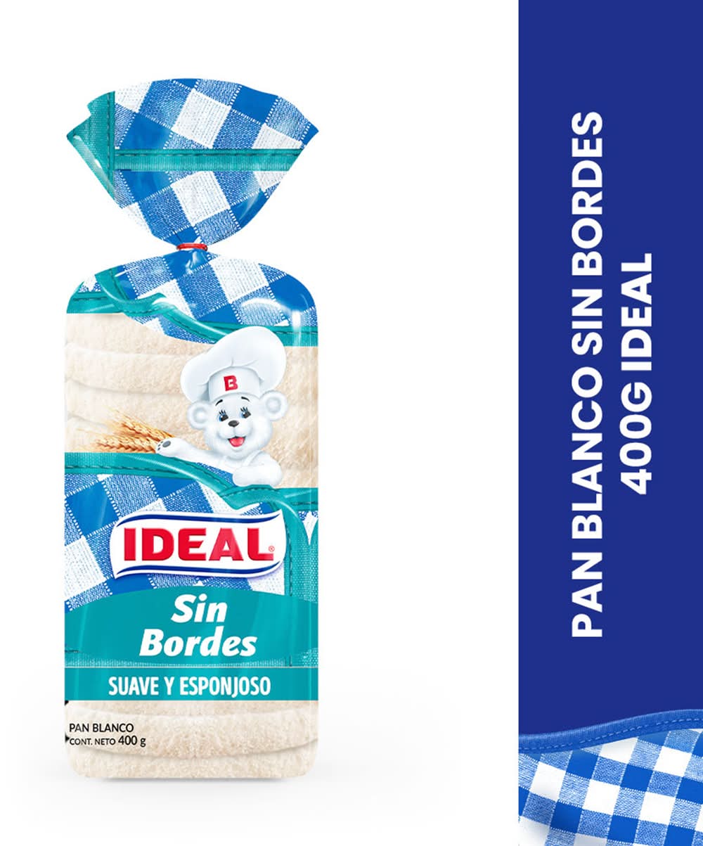 Ideal · Pan blanco de molde sin bordes (400 g)