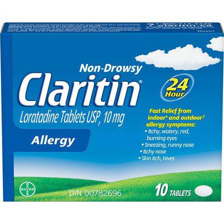 Claritin Non-Drowsy 10 mg Loratadine Allergy Tablets