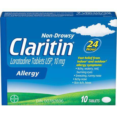 Claritin Allergy Loratadine Tablets Usp 10 mg (10 units)