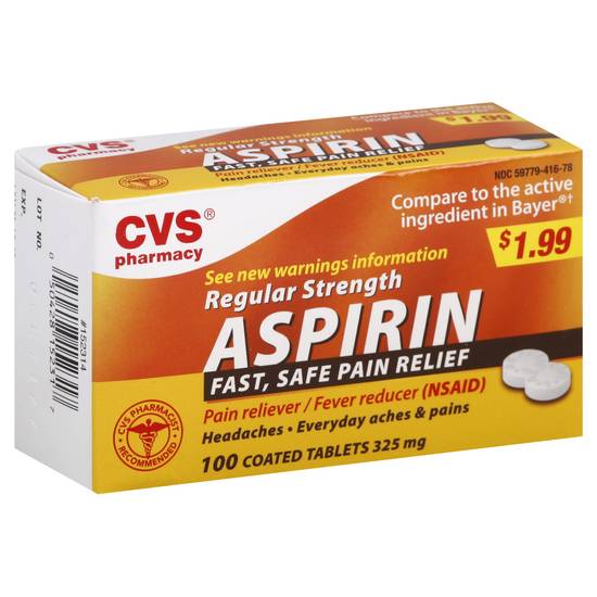 Cvs Regular Aspirin Pain Relief (100 ct)