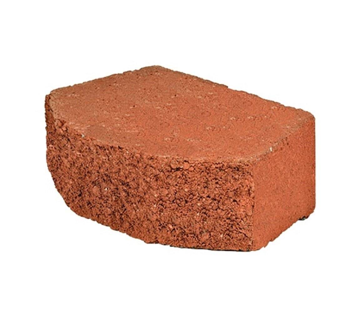 4-in H x 11.5-in L x 7.5-in D Red Concrete Retaining Wall Block | 110601201