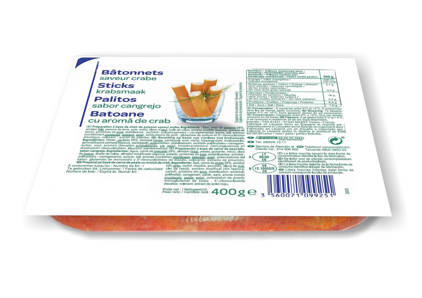 Simpl - Surimi saveur crabe (400g)