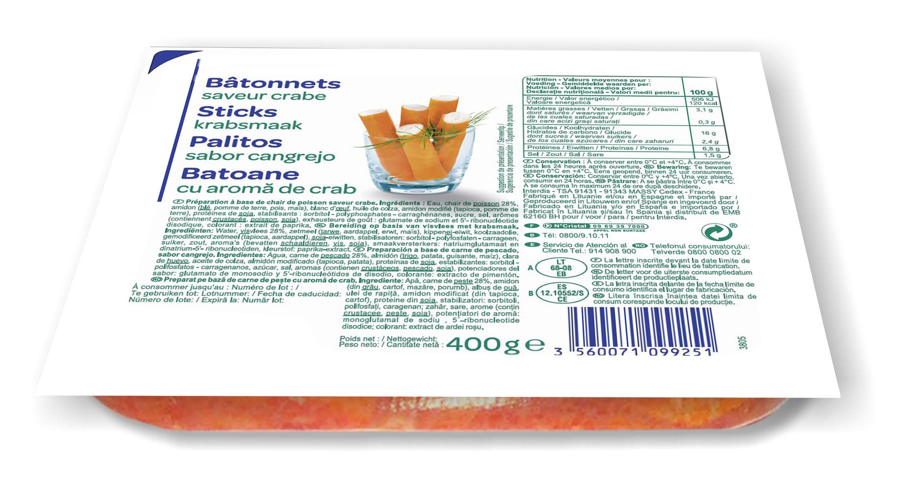 Simpl - Bâtonnets de surimi, crabe (24)