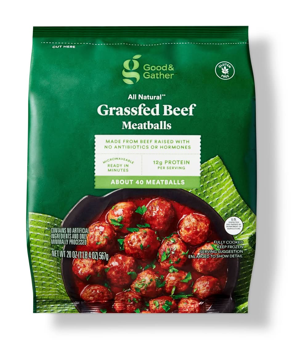 Good & Gather All Natural Usda Grassfed Beef Meatballs (20 oz)