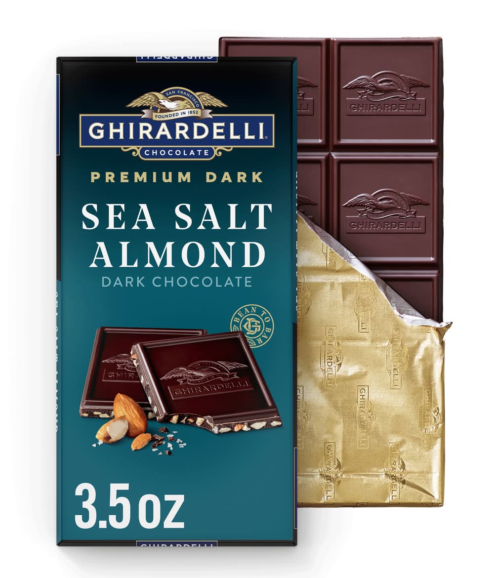 Ghirardelli Sea Salt Soiree Almonds Dark Chocolate Bar (3.5 oz)