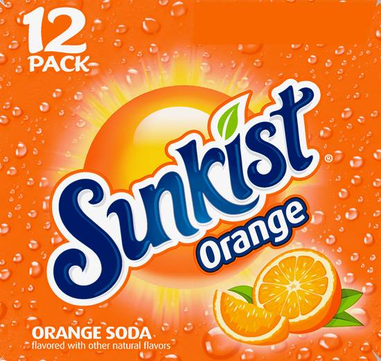 Sunkist Orange Soda (12 ct, 12 fl oz)