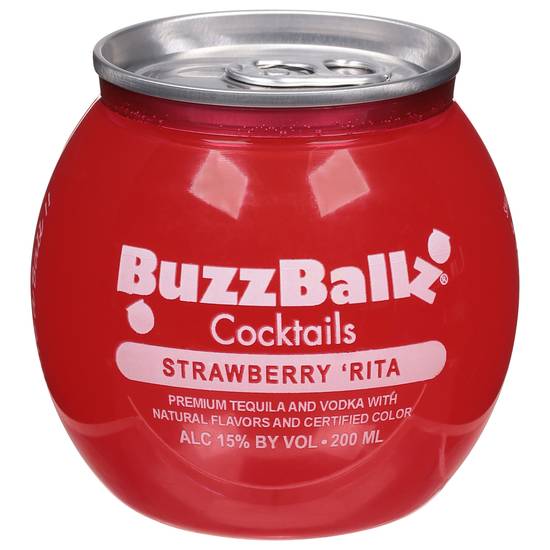 Buzzballz Cocktails Premium Vodka (200 ml) (strawberry rita)
