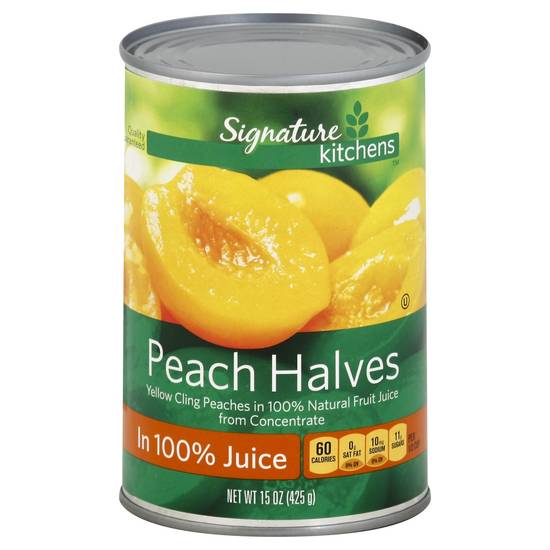 Signature Select Peaches Halves in 100% Juice Can (15 oz)