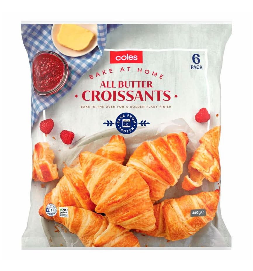 Coles Bake At Home All Butter Croissants (360g, 6 pack)