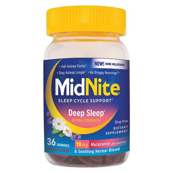 Midnite Sleep Cycle Support Deep Sleep 10mg Melatonin Gummies (36ct)