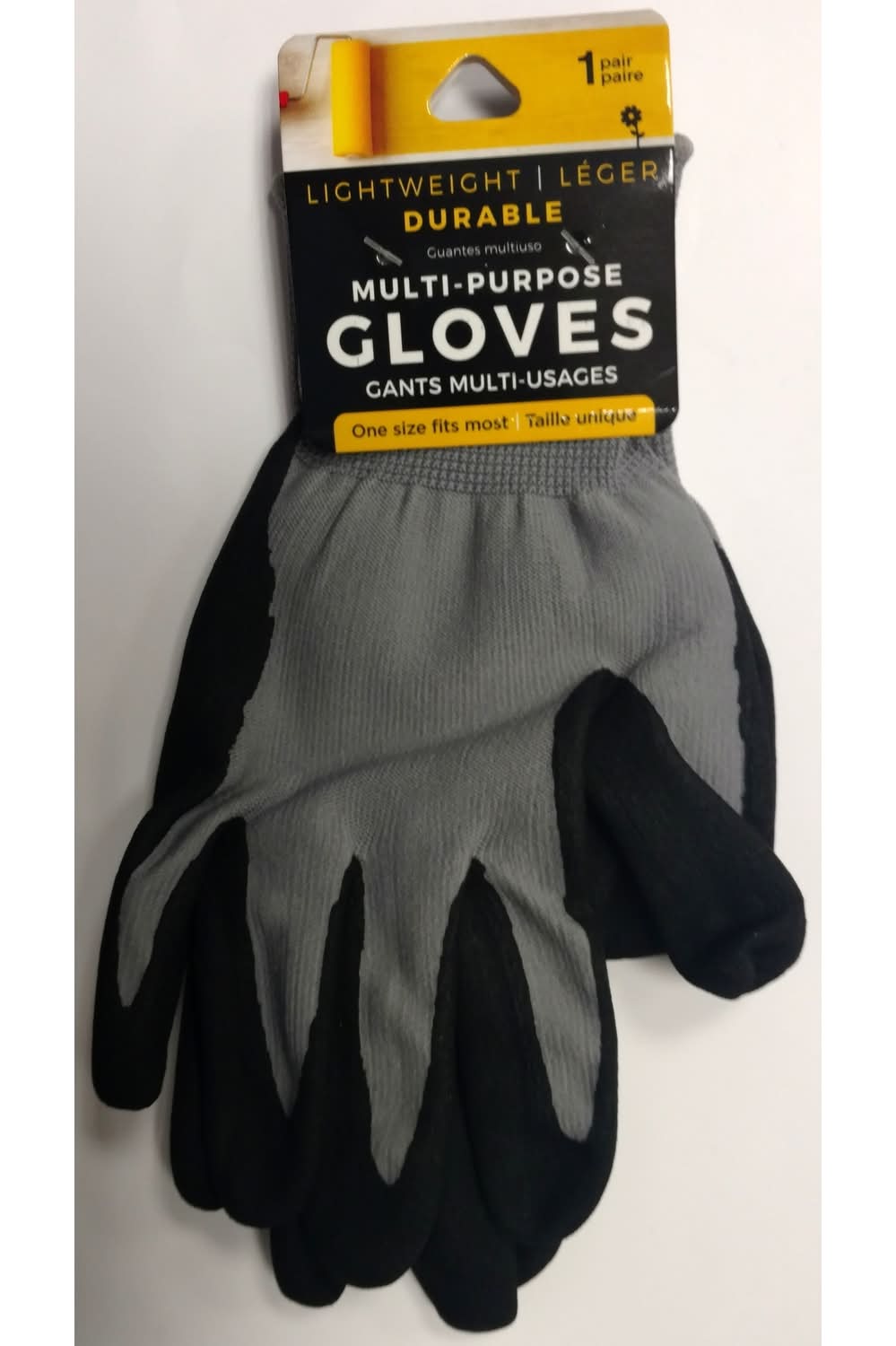 Jacent Indoor/Outdoor Work Gloves Black/Gray One Size Fits All 1 Pk