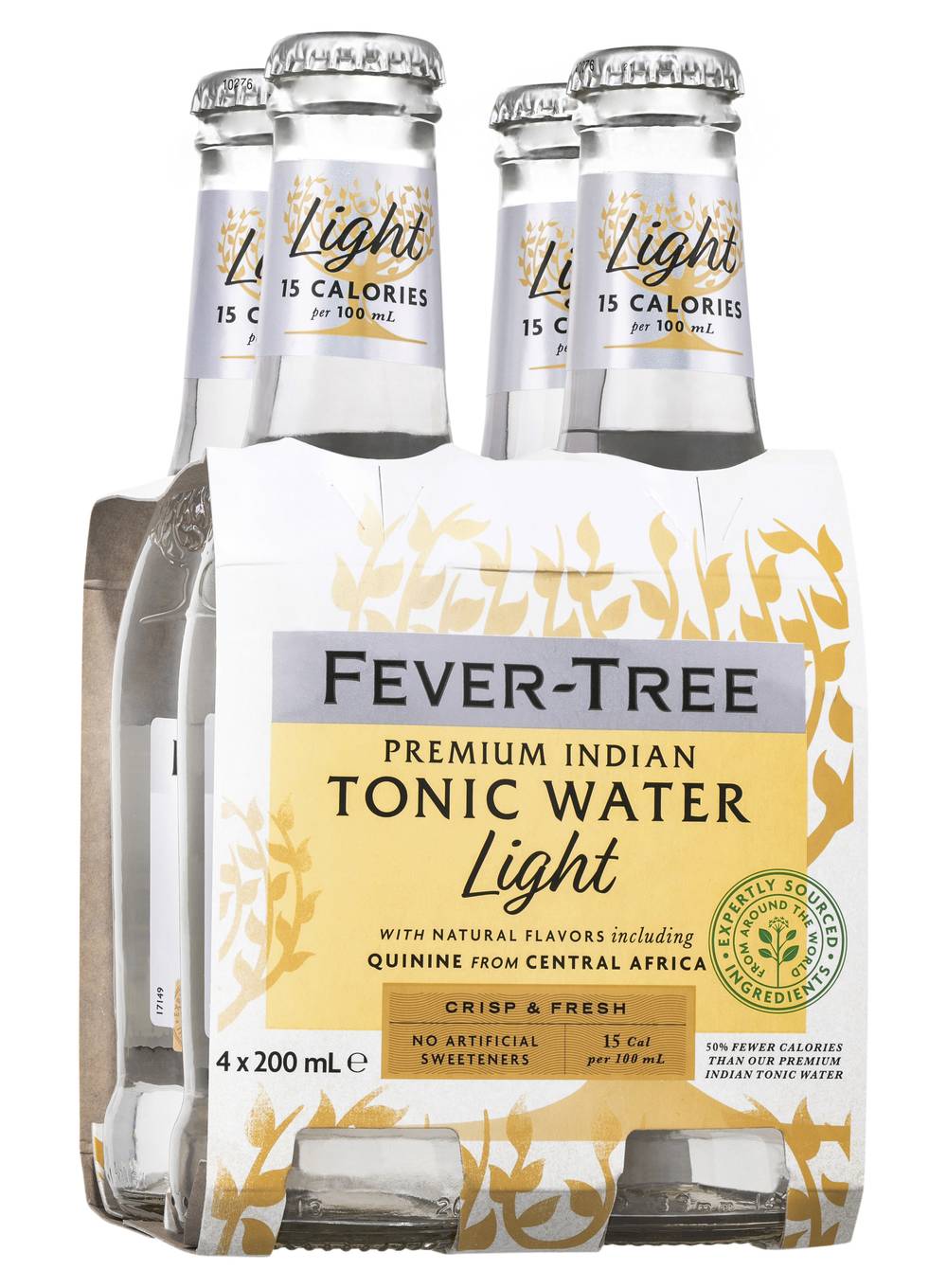 Fever Tree Indian Light Tonic Water 200mL x Pack 4