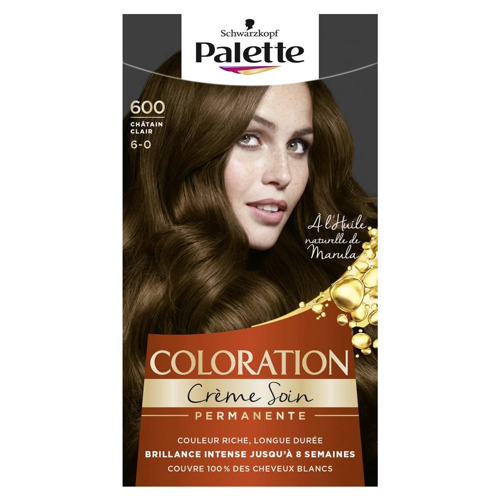 Schwarzkopf - Palette - coloration permanente châtain clair 600 (115 ml)