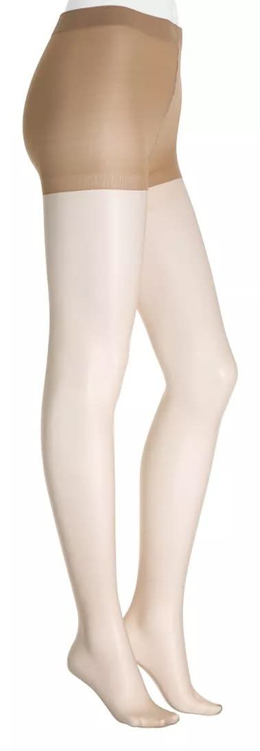 Memoi Crystal Sheer Women's Tights (Beige S)