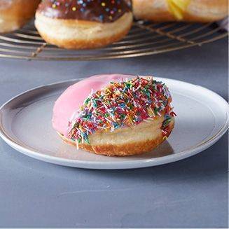 Pink Iced Jam Donut