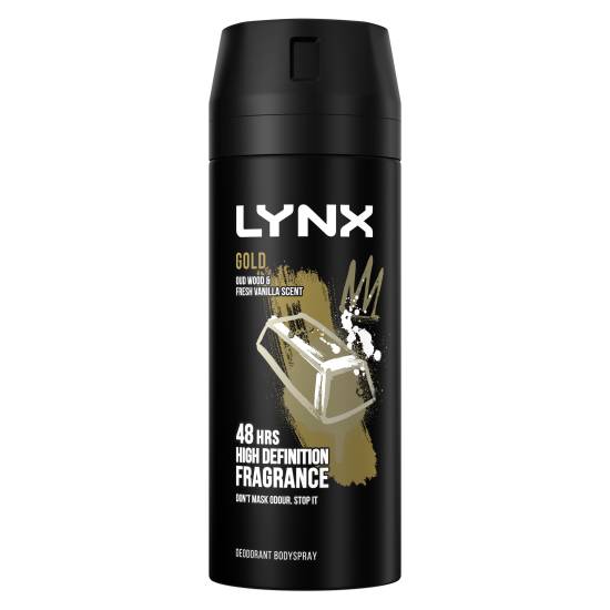 Lynx Oud Wood-Fresh Vanilla, Gold Bodyspray (150ml)