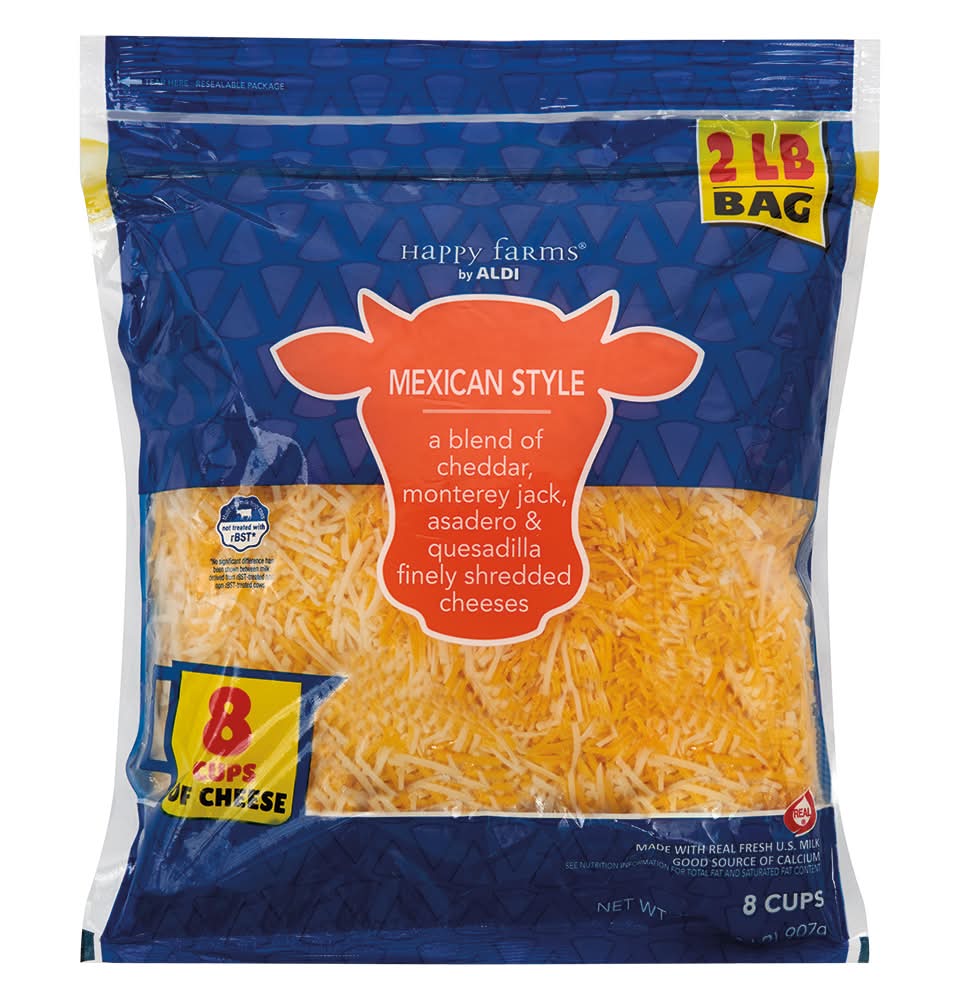 Happy Farms Shredded Cheese, Mexican Style (32 oz)