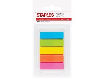 Staples Neon Lights Collection Page Flags (125 ct) (assorted)