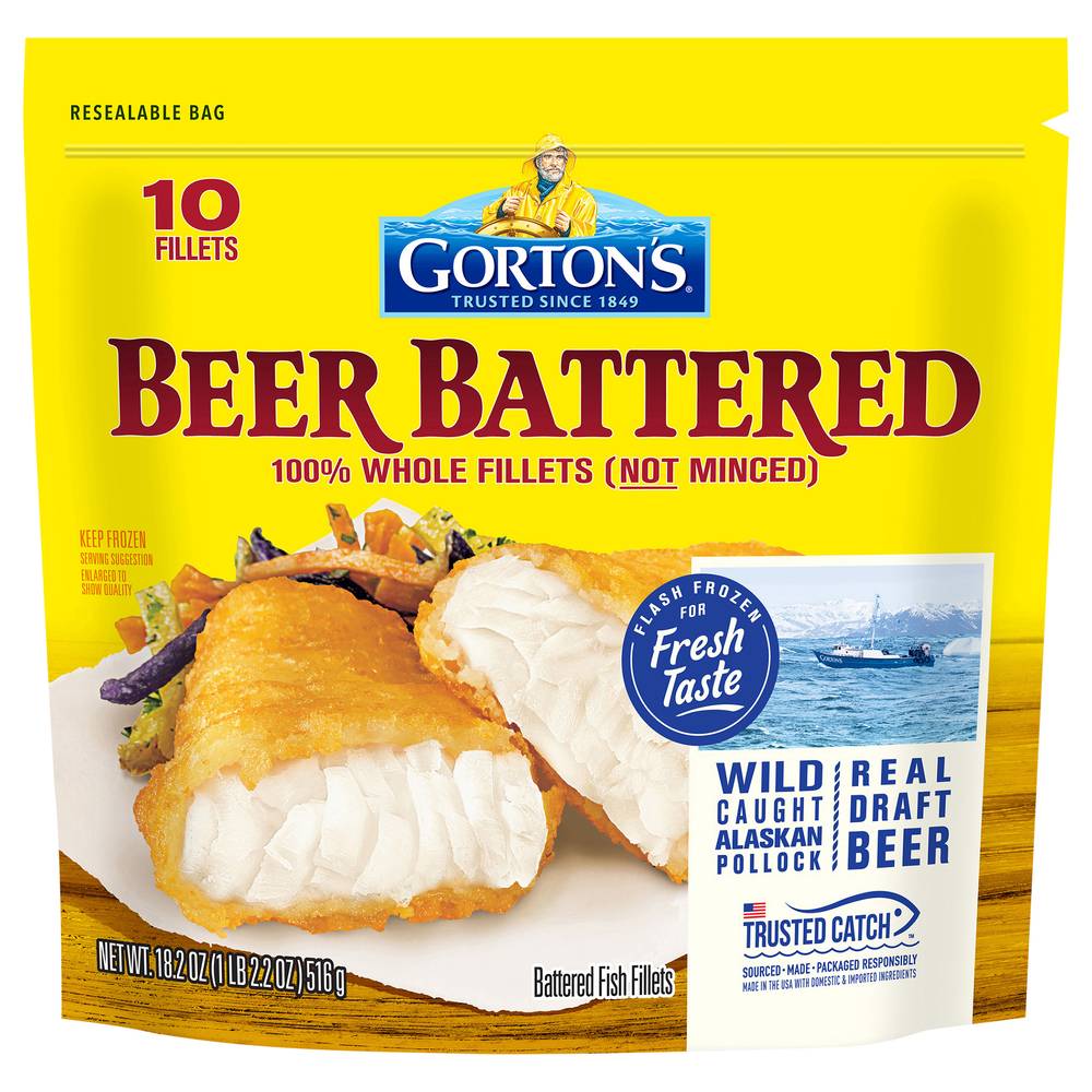 Gorton's Beer Battered Fish Fillets (1.14 lbs, 10 ct)