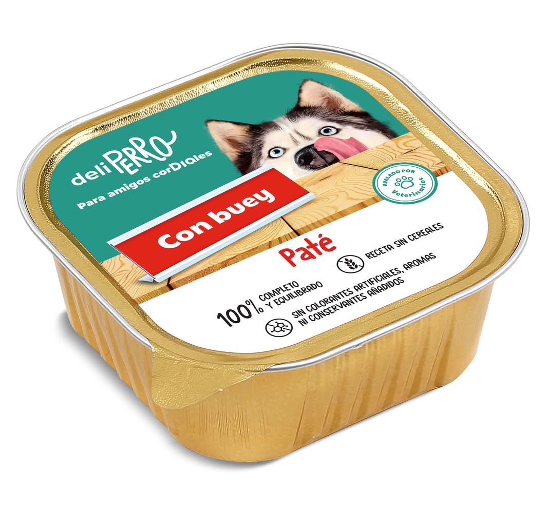 Paté Para Perro Con Ternera Deliperro De Dia Tarrina 300 G