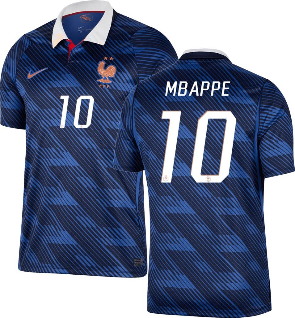 Nike Adult France Kylian Mbappe #10 2026 Home Replica Jersey (XL