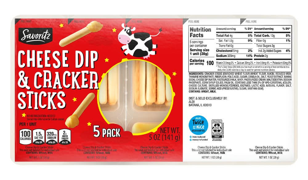 Savoritz Cheese Dip & Cracker Sticks (5 oz, 5 ct)