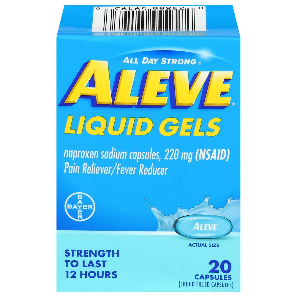 Aleve All Day Strong Liquid Gels Pain Reliever Capsules (20ct)