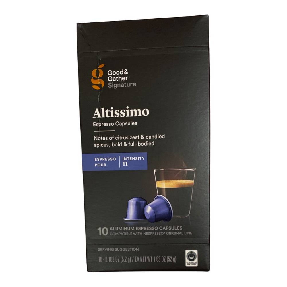 Good & Gather Espresso Pods (10 ct, 0.18 oz) (intenso espresso altissimo)