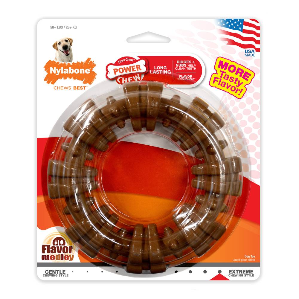 Nylabone Power Chew Textured Dog Ring Toy, X-Large