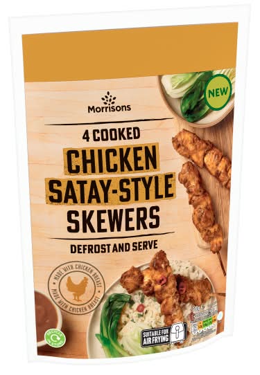 Order Morrisons Cooked Chicken Satay-Style Skewers Delivery Near