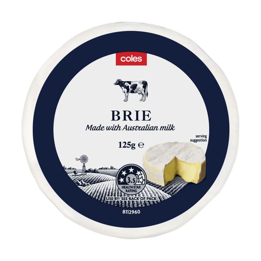 Coles Brie Wrapped Dairy Cheese (125g)