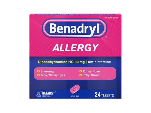 Benadryl Allergy Relief 25mg Tablets 24pk