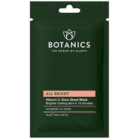 Botanics All Bright Vitamin C Glow Sheet Mask - 0.81 oz