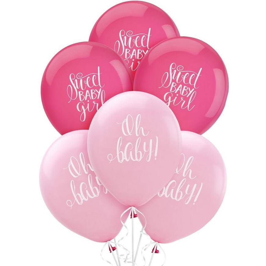 Uninflated 15ct, Floral Baby Balloons