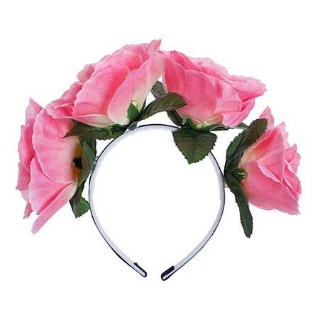 Diadema de flores (rosa)